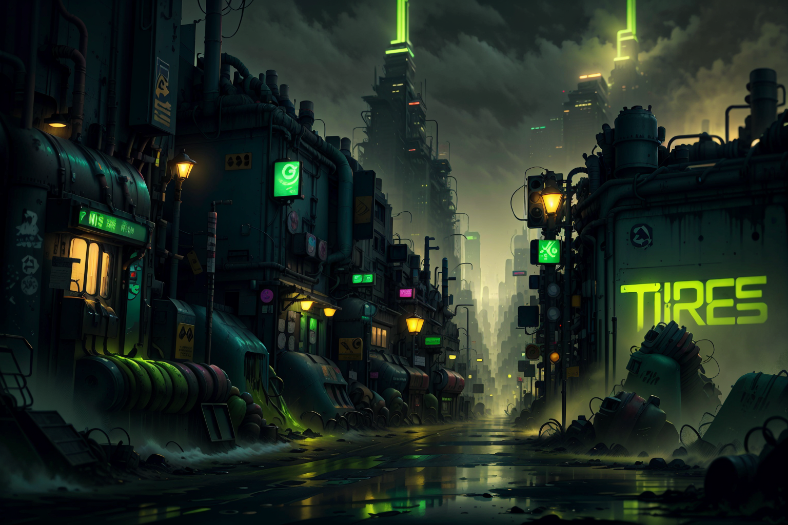 00138-22623053-ToxicPunkAI street city at night neons rain fog, detailed, intricate.png